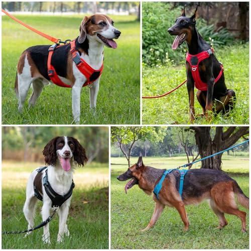 Plutus Pet No Pull Dog Harness, Release at Neck, Soft Padded, Reflective Adjustable Dog Vest Harness for Small, Medium, La...