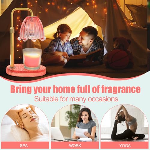Maromamix Candle Warmer Lamp with Timer - Electric Wax Melt Warmer with Adjustable Height and Dimmer for Scented Candle Wa...