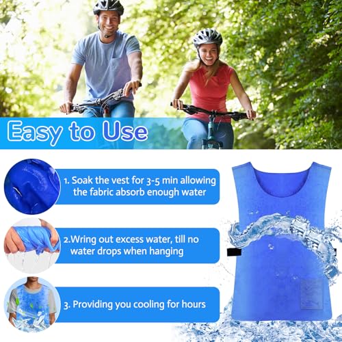 DWSFADA Ice Cooling Vest for Men Women, Reusable Adjustable Cold Coat Fabric Sport Cool Vest Body for Cycling, Running Out...