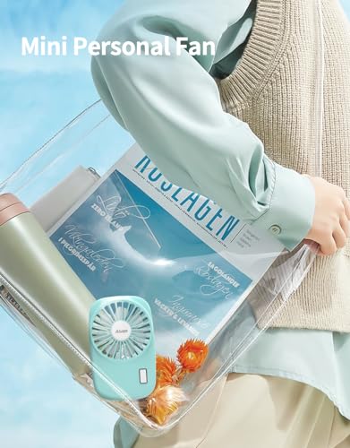 Aluan Handheld Mini Fan Powerful Small Personal Portable Speed Adjustable USB Rechargeable Eyelash Fan for Kids Girls Boys...