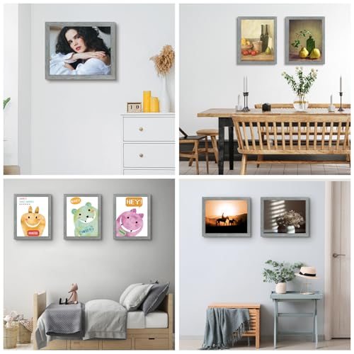 Golden State Art, 16x20 Picture Frame - Wide Molding - Wood Grain Rustic Style - Back Hangers for Wall Display - Great for...