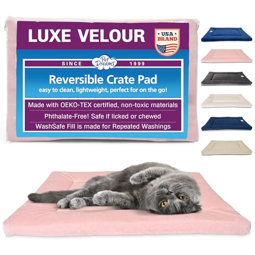 Pet Dreams Small Cat Bed - Crate Pad, Washable Cat Mat, Non-Toxic, Flat Indoor Kitten Bed, Fits iCrate 18, 24, 30, 36, 42,...