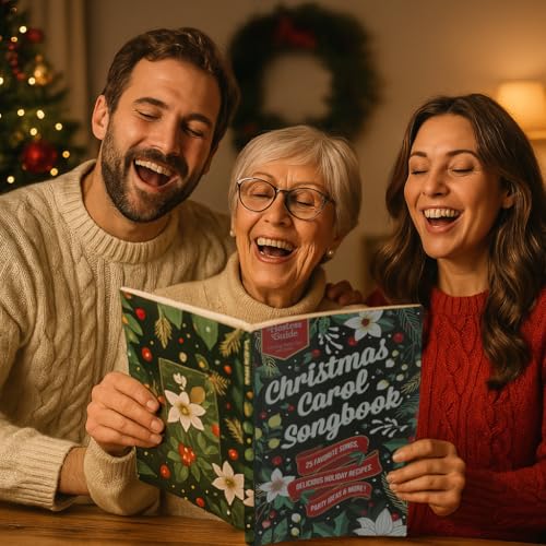 Leisure Arts Christmas Carol Songbook Set 2025 6pc – Holiday Collection with Hostess Guide, Recipes & Guest Books – Keepsa...