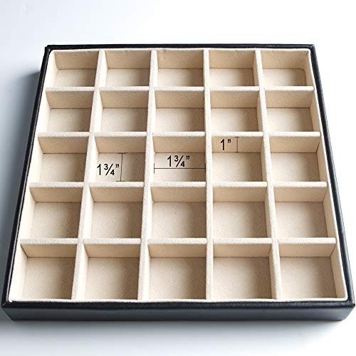 Frebeauty Earring Holder Organizer, 50 Slots Earring Organizer,2 Layer Jewelry Box for Earrings and Necklace,PU Jewelry Or...