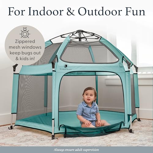 POP 'N GO PLAYPEN - Indoor & Outdoor Baby Playpen for Babies and Toddlers - Baby Beach Tent, Foldable, Portable W/Canopy, ...