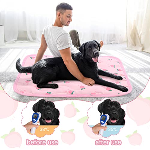 LETSQK Dog Cooling Mat, Summer Cooling Mat for Dogs, Self Cooling Pad for Small Medium Large Dogs Cats, Non-Toxic Breathab...