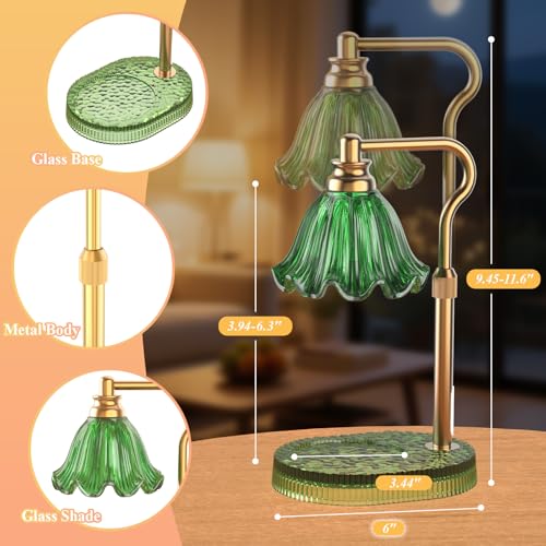 WYghyronic Candle Warmer Lamp with Adjustable Height - Flameless 4-Level Dimmable Wax Warmer, Timer Function & Stylish Des...