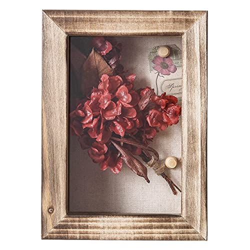 Freezing point Shadow Box Frame 5x7 Shadow Box Display Case Cabinet Picture Frame with Linen Back Memorabilia Awards Medal...