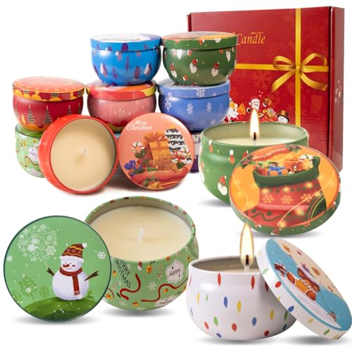 Scented Candles Gifts Set, 9 Pack Scented Candle Set Fragrances Flavor Natural Soy Wax 2.5oz Candles for Christmas Gift, W...