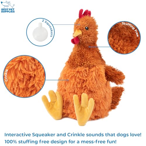 Best Pet Supplies Interactive Squeaky Dog Chew Toy, Ideal Dog Toys for Chewers, Small, Medium & Large Dogs, and Fetch Love...