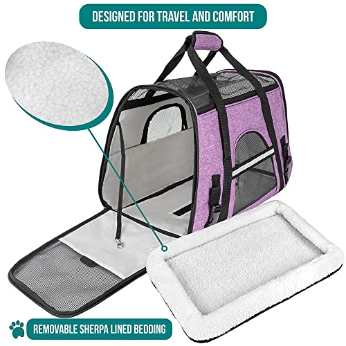 PetAmi Airline Approved Pet Carrier for Cat, Soft Sided Dog Carrier for Small Dog, Cat Travel Supply Accessories Indoor Ca...