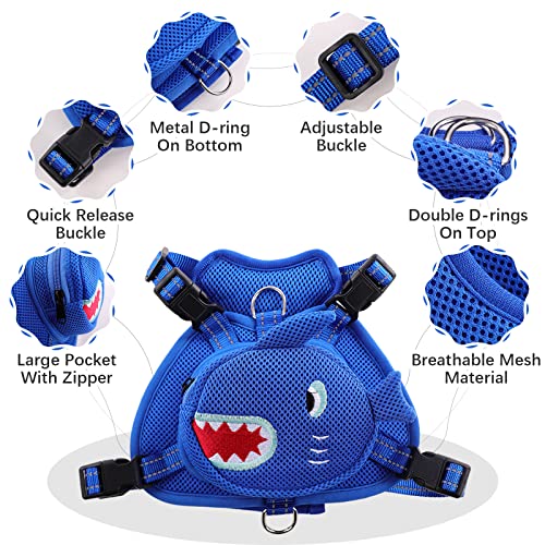 IDOMIK Dog Backpack Harness, No-Pull Dog Backpack with D-Ring for Small Medium Dogs, Cute Self Carrier Backpack for Dogs t...