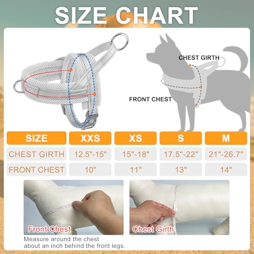 BEAUTYZOO No Pull Dog Harness Medium Sized Dog, Breathable Mesh Padded Dog Harness and Leash Set, Adjustable Reflective Es...