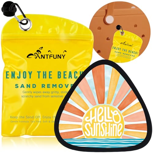 Triangle Sand Remover for Beach Sandproof Cleaner Eraser Essential Wipe Off Mitt Duster Brush Cup Holder Game Toy Cruise S...