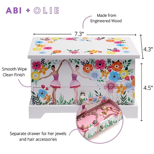 ABI + OLIE Ballerina Jewelry Box for Girls, Musical Jewelry Box, Kids Music Boxes - Perfect Dance Recital & Birthday Gifts...