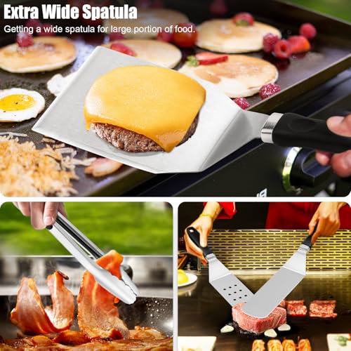 Grilliance 27pcs Griddle Accessories Kit for Blackstone, Professional Hibachi Flat Top Grill Tools, Enlarged Spatula Gift ...