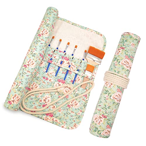 Funny live Paint Brush Holder Art Supplies, Artist Brush Holder & Storage Organizer Roll-Up Case Bag, Protect Acrylic Oil ...