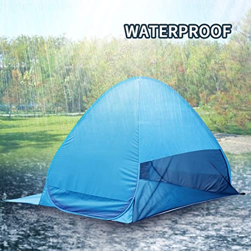 Pop Up Beach Tent –for 2-3 Person UPF 50+ UV Sun Protection Beach Shade Tent Pop Up Sun Shelter with Carry Bag and Stakes ...