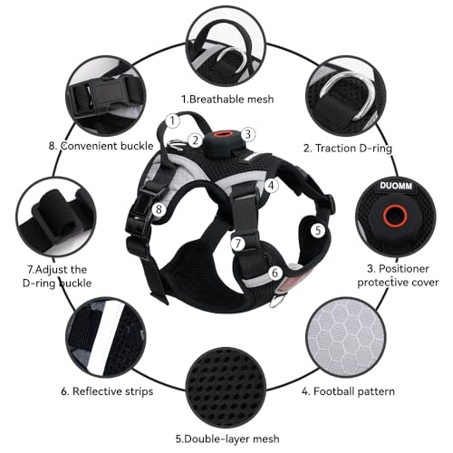 Cat Harness Leash Set with AirTag Holder, Upgraded Escape Proof Vest with Lead for Small Cat Kitten Puppy Small Dog Outdoo...