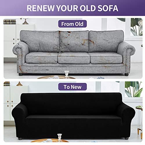Joccun Stretch Loveseat Couch Cover Slipcover, 1-Piece Sofa Cover for 2 Cushion Couch Spandex Jacquard Washable Furniture ...