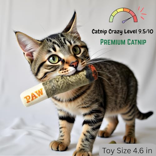 Nestpark Cat Doobie Catnip Cat Toy - Crinkle Kitten Kicker with Extra Strong Catnip - Funny Interactive Cat Toy Indoor Cat...