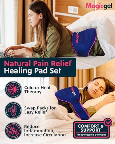 Magic Gel Ice Pack for Back Pain Relief | 2 Pack Reusable Lower Back Wrap for Hot or Cold Therapy | Relief for Lower Lumba...
