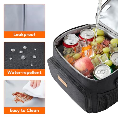 Lifewit Reusable Insulated Lunch Bag, Portable Cooler Freezable Soft Lunchbox Leakproof with Adjustable Shoulder Strap for...