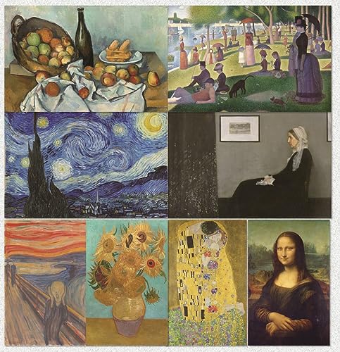 MINI ZOZI Famous Art Prints And Posters 16PCS Paintings Fine Art Impressionist Renaissance Aesthetic Romanticism Big Poste...