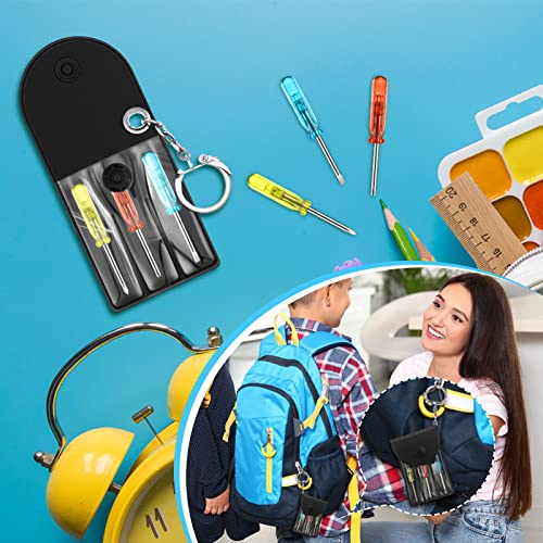 Jutom 110 Set Mini Screwdriver Keychain Set Bulk Includes 3 Mini Screwdrivers in a Portable Pouch with Snap with Hook Bulk...