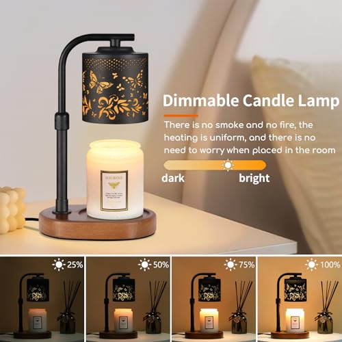 kobodon Candle Warmer Lamp with Timer,Birthday Gifts for Women Mom,Adjustable Height for Scented Jar Candles,Electric Cand...