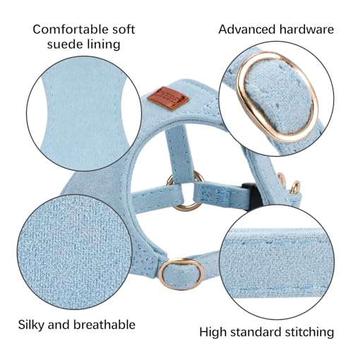 No Pull Dog Harness- Lightweight, Soft, Adjustable Small Harness Collar and Leash Set, Suitable for Cats Puppy Small and M...
