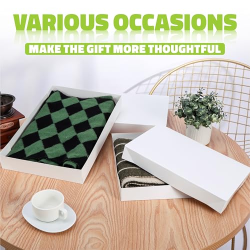 Bobobag 13 Pack White Gift Boxes with Lids for Presents, Assorted size Gift Boxes for Christmas ( 3 Extra large 17",3 Larg...