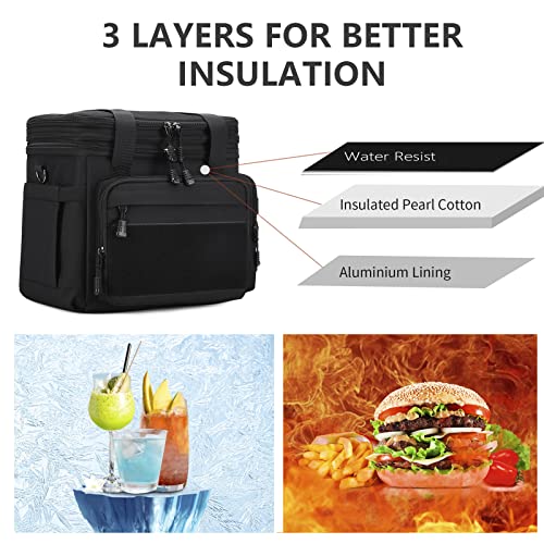 Gafetrey Tactical Lunch Box for Men, Insulated Lunch Bag Adult, Thermal Lunchbox Leakproof Waterproof Cooler Bag, Large Lu...