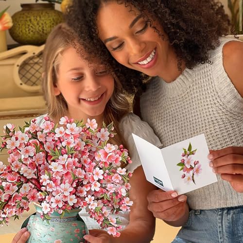 Freshcut Paper Japanese Cherry Blossoms 12 Inch Life-Sized 3D Pop Up Card – Greeting Card, Birthday, Mothers Day, Thank Yo...
