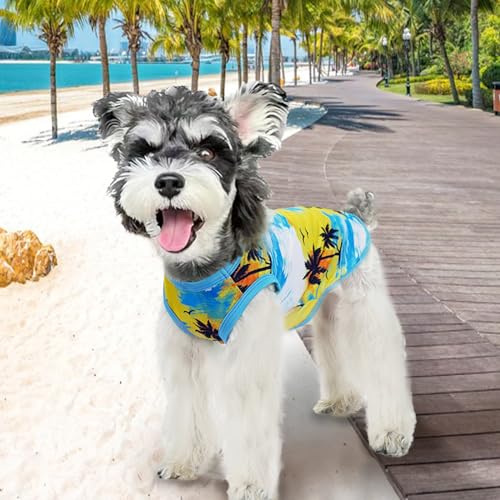XPUDAC 4 Pack Dog Shirts Cooling Quick Dry Summer Dog Clothes for Small Dogs Boy Girl Lightweight Breathable pet Cooling V...