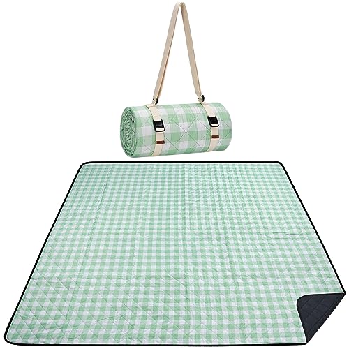 WILLOW WEAVE Picnic Blanket, 80''x80'' Waterproof Outdoor Blankets, Picnic Mat Washable for Beach, Picnic Blankets for Cam...