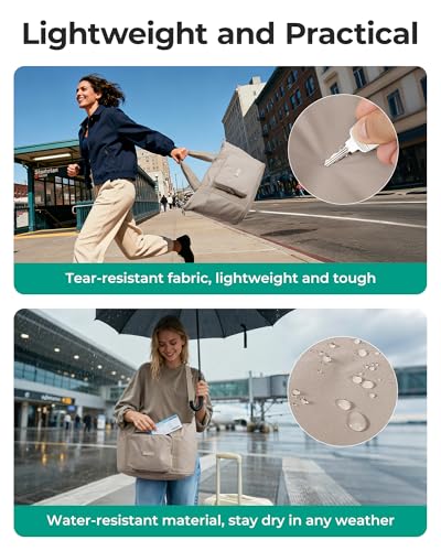 BAGSMART Foldable Travel Bag, 37L Expendable Personal Item Bag, Lightweight Travel Essentials for Women, Water Resistant E...