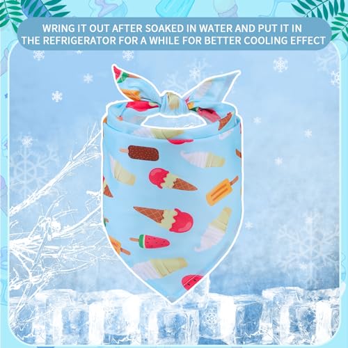 EXPAWLORER Dog Cooling Bandana - 3 Pack Summer Cool Down Hawaii Triangle Pet Scarf Ice Vest Neck Wrap Cooler in Cute Fruit...
