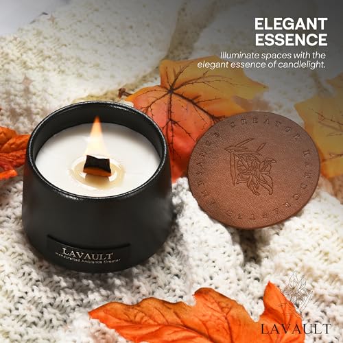 Lavault Stone Jar Candles - Long-Lasting Burn Time - Made from Natural Soy Wax and Essential Oils - Paraffin-Free - Ideal ...
