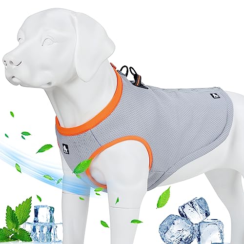 JUXZH Truelove Dog Cooling Vest Harness Cooler Jacket with Adjustable Zipper for Outdoor Hunting Training and Camping