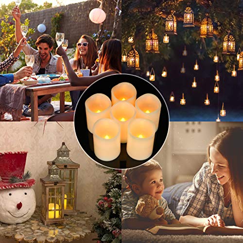 AKU TONPA Flameless Candles Battery Operated Pillar Real Wax Flickering Electric LED Candle Gift Sets with Remote Control ...