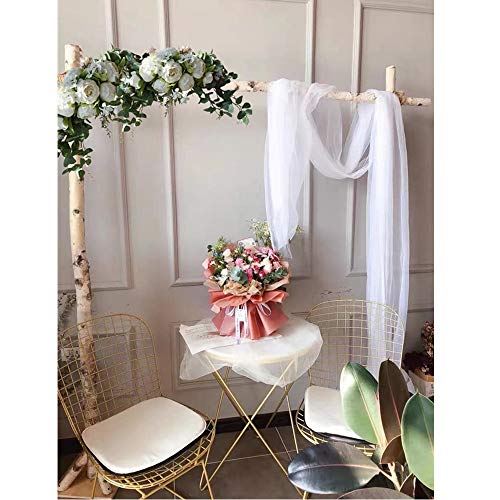 H&S BRIDAL Wedding Arch Flowers, 30 Inch Rustic Artificial Floral Swag for Door Lintel, Green Leaves Rose Peony Sunflowers...