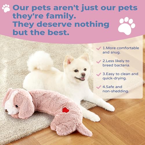 Moropaky Heartbeat Toy Puppy Heartbeat Stuffed Toy for Dog Calming Aid, Heartbeat Puppy Toy for Pets Anxiety Relief, Dog C...