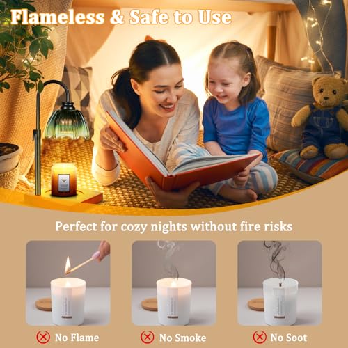 YGS-Tech Candle Warmer Lamp with Timer Dimmer, Height Adjustable Candle Warmer Lamp for Jar Candles, Birthday Gifts for Wo...