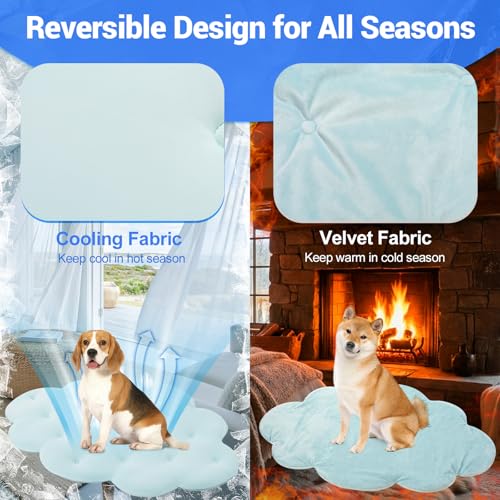 Tivray Dog Cooling Mat, 47'' × 35'' Large, Self-Cooling Mat for Dog, (Cool & Warm) Double-Sided Pet Cool Pads for Crate, K...