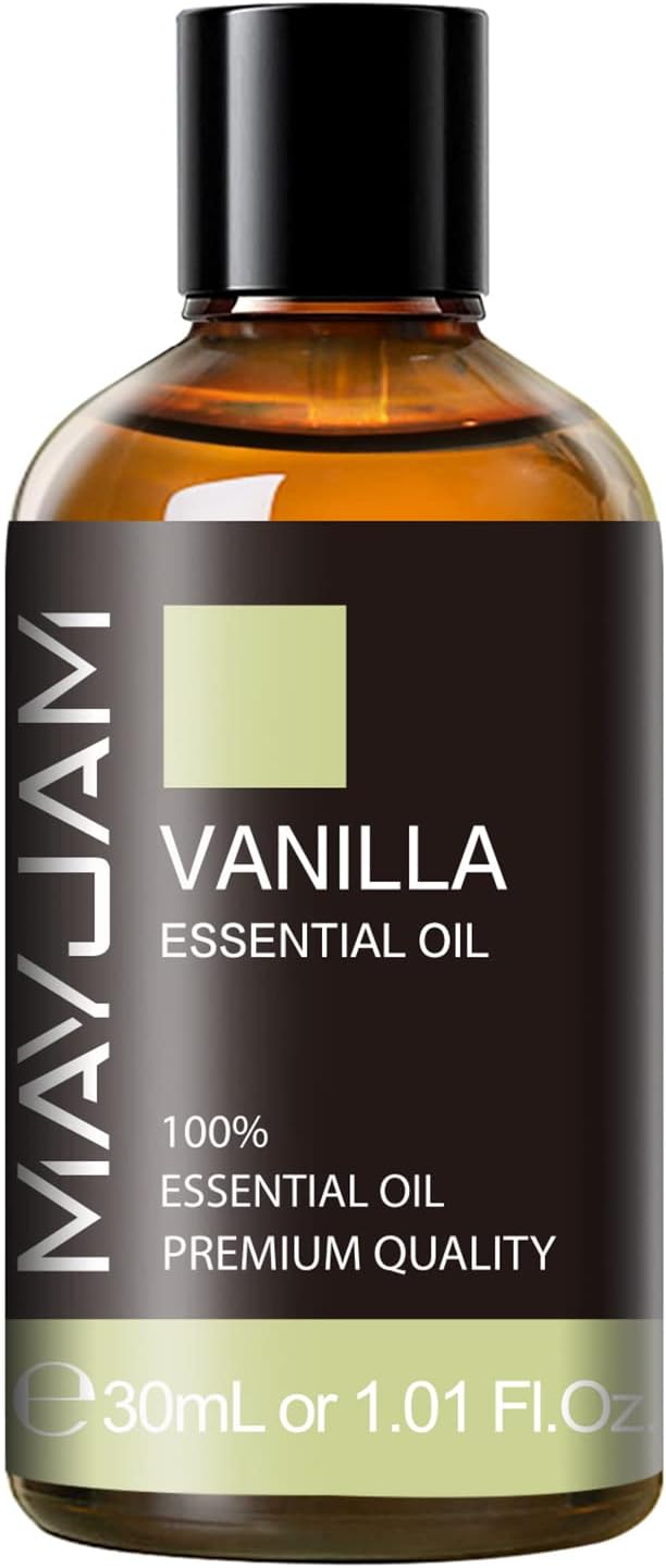 Vanilla Essential Oil 30ml/1.01fl.oz, MAYJAM Premium Vanilla Oils for Aromatherapy, Diffuser, Soap Making, Candle Making, ...