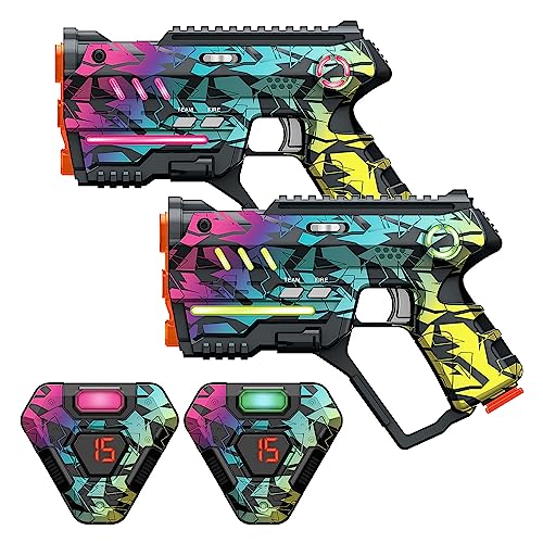 Laser Tag Set of 2, Lazer Tag Game for Kids Indoor & Outdoor Play, Gift Ideas for Kids Teens and Adults, Cool Toys for Tee...