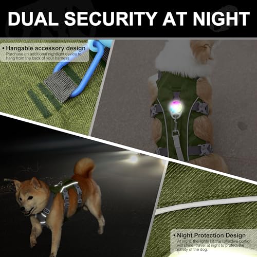 AKAILEA Escape Proof Dog Harness Medium Sized Dog, Reflective No Pull Dog Vest with Handle, Lightweight Full Body Pet Harn...