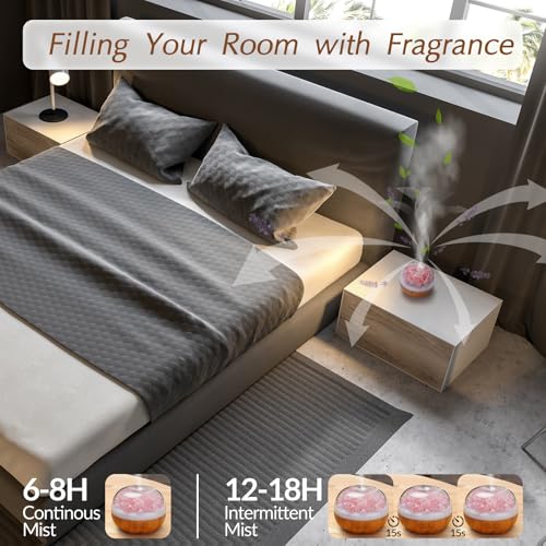 Aromatherapy Essential Oil Diffuser, 300ml Air Diffuser Humidifier with 7 LED Colors, Timer & Auto-Off for Home Bedroom Of...