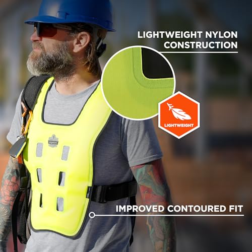 Ergodyne Chill-Its 6684 Evaporative Cooling Vest, Drip Free Cooling, Adjustable Personalized Fit, Easy Activation